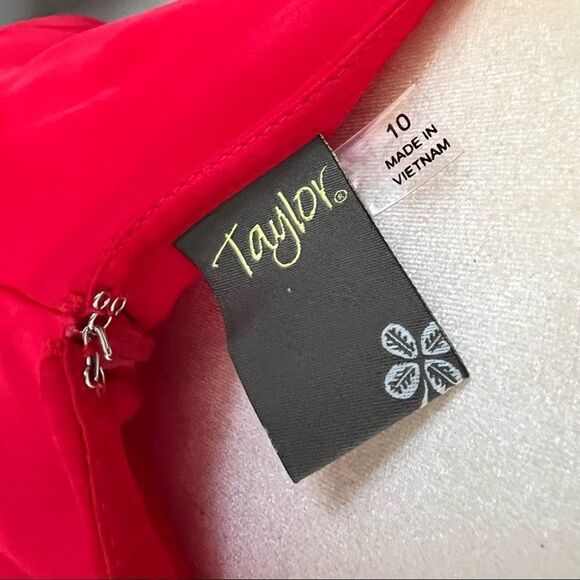 Taylor Midi Slip Midi Dress, Holiday/Christmas Party Dress, Red, Size 10, NWT - Picture 13 of 13